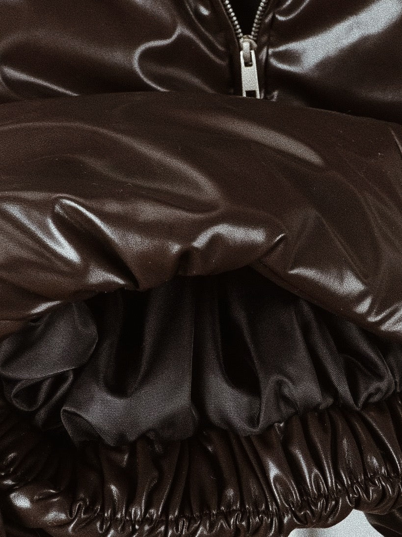 Blouson Court "Cuir Bomber" - Style Hailey